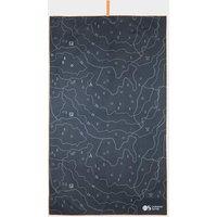 Contour Microfibre Large Towel, Black