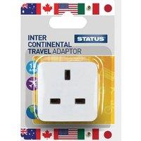 UK To USA Plug Travel Adaptor, White