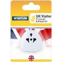 UK Visitor Travel Plug Adaptor, White
