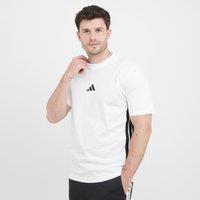 Men's Essentials 3-Stripes Single Jersey T-Shirt, White