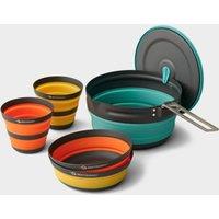 Frontier Ultralight Collapsible One Pot Cook 2 Person 5 Piece Set, Multi Coloured