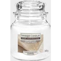 White Linen & Lace Medium Jar, White