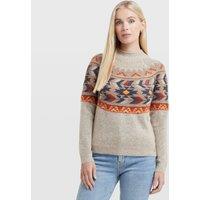 Women's Arelia Ikat Knitted Jumper, Beige