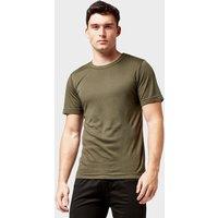 Mens Short Sleeved Thermal Crew Neck Top Khaki, Khaki