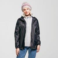 Womens Packable Hooded Jacket Black, Black