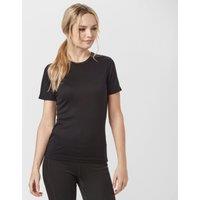 Women's Short Sleeve Thermal Crew, Black