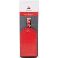 Extra Large Leather Luggage Tag, Red