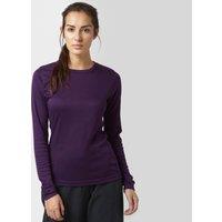 Womens Long Sleeved Thermal Crew Neck Top Purple, Purple