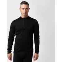 Men's Long Sleeve Thermal Zip Baselayer, Black