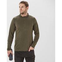 Men's Long Sleeve Thermal Zip Baselayer, Khaki