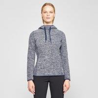 Women's Marl Fleece Hoodie, Navy