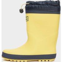 Kids' Fleece Cuff Wellies, Yellow