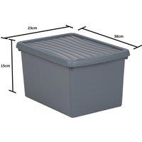 9L Upcycled Bam Box and Lid, Grey