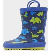 Kids' Dinosaur Wellington Boots, Blue