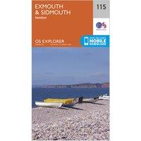 Explorer 115 Exmouth & Sidmouth Map With Digital Version, Orange