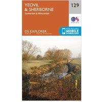 Explorer 129 Yeovil & Sherborne Map With Digital Version, Orange