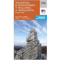 Explorer 216 Welshpool & Montegomery Map With Digital Version, Orange