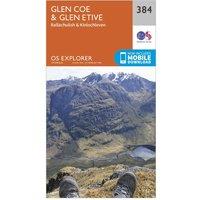 Explorer 384 Glen Coe & Glen Etive Map With Digital Version, Orange