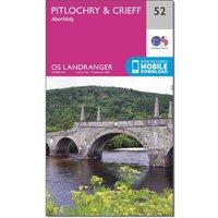 Landranger 52 Pitlochry & Crieff Map With Digital Version, Pink