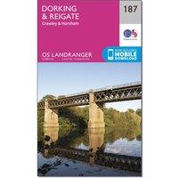 Landranger 187 Dorking, Reigate & Crawley Map With Digital Version, Pink