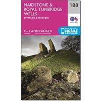 OS Landranger 188 Maidstone & Royal Tunbridge Wells Map, Pink