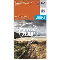 Explorer Active 164 Gower & Llanelli Map With Digital Version, Orange