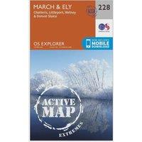 Explorer Active 228 March & Ely Map With Digital Version, Orange