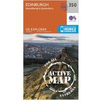 Explorer Active 350 Edinburgh Map With Digital Version, Orange