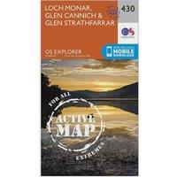 Explorer Active 430 Loch Monar, Glen Cannich & Glen Strathfarrar Map With Digital Version, Orange