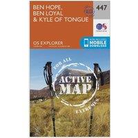 Explorer Active 447 Ben Hope, Ben Loyal & Kyle of Tongue Map With Digital Version, Orange