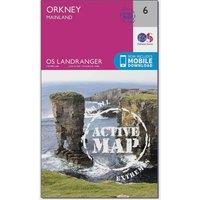 Landranger Active 6 Orkney Mainland Map With Digital Version, Pink