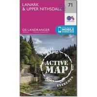 Landranger Active 71 Lanark & Upper Nithsdale Map With Digital Version, Pink