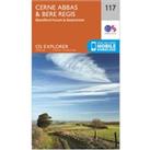 Explorer 117 Cerne Abbas & Bere Regis Map With Digital Version, Orange