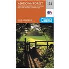 Explorer 135 Ashdown Forest Map With Digital Version, Orange
