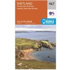 Explorer 467 Shetland - Mainland Central Map With Digital Version, Orange