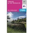 OS Landranger 57 Stirling & The Trossachs Map, Pink