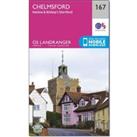 Landranger 167 Chelmsford, Harlow & Bishop's Stortford Map With Digital Version, Pink