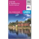 Landranger 192 Exeter & Sidmouth, Exmouth & Teignmouth Map With Digital Version, Pink