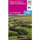 Landranger 98 Wensleydale & Upper Wharfedale Map With Digital Version, Pink