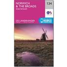 Landranger 134 Norwich & The Broads, Great Yarmouth Map With Digital Version, Pink