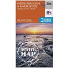 Explorer 306 Middlesbrough & Hartlepool Active Map, Orange