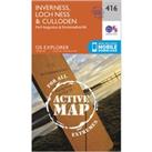 Explorer Active 416 Inverness, Loch Ness & Culloden Map With Digital Version, Orange