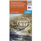Explorer Active 417 Monadhliath Mountains North & Strathdearn Map With Digital Version, Orange