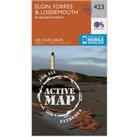 Explorer Active 423 Elgin, Forres & Lossiemouth Map With Digital Version, Orange