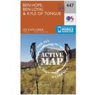 Explorer Active 447 Ben Hope, Ben Loyal & Kyle of Tongue Map With Digital Version, Orange