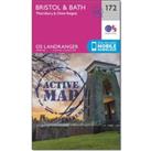 Landranger Active 172 Bristol & Bath, Thornbury & Chew Magna Map With Digital Version, Pink