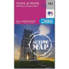 Landranger Active 183 Yeovil & Frome Map With Digital Version, Pink