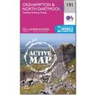 Landranger Active 191 Okehampton & North Dartmoor Map With Digital Version, Pink