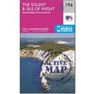 Landranger Active 196 The Solent & the Isle of Wight, Southampton & Portsmouth Map With Digi
