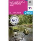 Landranger Active 92 Barnard Castle and surrounding area Map With Digital Version, Pink